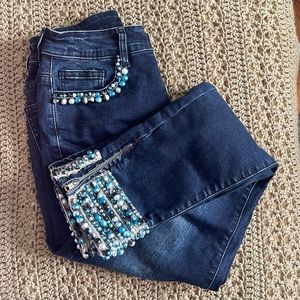 Boston Proper Pearl embellished jeans